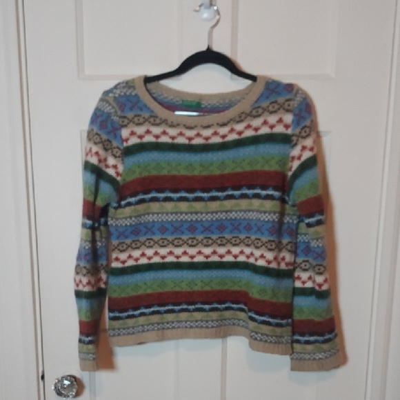 United Colors Of Benetton Sweaters - United Colors Of Benetton Fair Isle Wool Alpaca Sweater